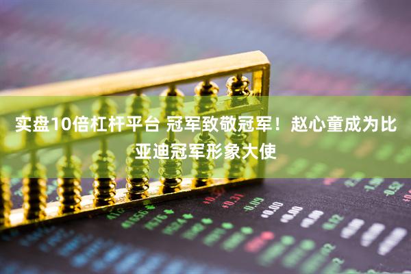 实盘10倍杠杆平台 冠军致敬冠军！赵心童成为比亚迪冠军形象大使
